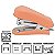 Grampeador Tilibra G101 Salmão Mini Plástica 5,8cm 26/6 Ou 24/6 Até 12 Folhas Ref: 315443 - Imagem 1