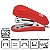 Grampeador Tilibra G101 Vermelho Mini Plástica 5,8cm 26/6 Ou 24/6 Até 12 Folhas Ref: 285609 - Imagem 1