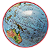 Globo Terrestre Galilei Físico Plástico Base Azul 30 cm Libreria - Imagem 1