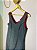 Vestido Reserva Natural Curto Tubinho 40 M Algodão Preto Viés Vermelho Decote V Forrado Casual - Imagem 3