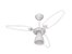 Ventilador de Teto Ventisol Wind Light 3 Pás Branco e Transparente - 127V - Imagem 1