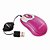 Mini Mouse Óptico Com Cabo Retrátil RS/PR e 3 Botões USB 800Dpi Rosa e Branco - 607388 - MaxPrint - Imagem 1