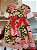 Vestido festa junina floral vermelho e preto - Imagem 1