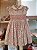 Vestido casinha de abelha floral verde e rosa - Imagem 1