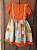 Vestido festa junina patchwork laranja - Imagem 3