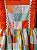 Vestido festa junina patchwork laranja - Imagem 2