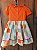 Vestido festa junina saia patchwork laranja - Imagem 3