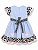 Vestido Junina azul com vaquinha - Imagem 2