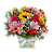 Caixinha cartonada com flores  coloridas - Imagem 1