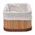 CONJUNTO DE CESTOS DE BAMBU CLARO MIMO STYLE COM 03 PEÇAS - Imagem 4