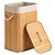 Cesto De Roupa Em Bambu Claro Com Tampa Mimo Style - Imagem 1