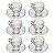 JOGO XICARA CAFE C/PIRES B. C/6 FIO OURO 180ML 220860 - Imagem 1