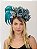 Tiara Alta Flores Gal Azul - Imagem 3