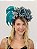 Tiara Alta Flores Gal Azul - Imagem 1