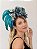 Tiara Alta Flores Gal Azul - Imagem 4