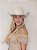 Chapéu Cowboy Off White Strass - Imagem 3