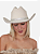 Chapéu Cowboy Off White Strass - Imagem 1