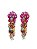 Brinco Cacho de Flores Degradê Fúcsia - Imagem 1