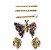 CONJUNTO DE PRESILHAS BORBOLETA CORES DIVERSAS - Imagem 2
