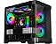 Gabinete Gamer Kmex Cg-01ag Aqua Curva, Sem Fonte, Sem Fan, Lateral De Vidro, Preto - Imagem 1