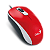 Mouse Usb Genius Dx-110, 1.000 Dpi, Básico, Vermelho - Imagem 1