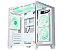 Gabinete Gamer Aquário Kmex Cg-W305 Micro White III, Sem Fonte, Sem Fan, Lateral De Vidro, Branco - Imagem 1