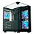 Gabinete Gamer Aquário Kmex Cg-01P4 Marko Shark, Sem Fonte, Sem Fan, Lateral De Vidro, Preto - Imagem 1