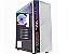 Gabinete Gamer Kmex Cg-12A8 Raiden 2, Sem Fan, Sem Fonte, Branco, Painel Rgb Rainbow - Imagem 1