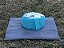 KIT ZAFU + ZABUTON Floral Azul com Bege - Imagem 1