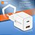 Carregador Basike, Com 1 Saída USB-C 30W, 1 Saída USB Quick Charge Com Cabo Tipo C Para Tipo C - Imagem 3