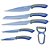Kit Jogo Facas Aço Inox Cozinha Churrasco 6 Peças BAZIK WU-331 - Imagem 1
