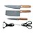 Kit Jogo Facas Aço Inox Cozinha Churrasco 5 Peças BAZIK WU-326 - Imagem 1