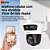 Câmera de Segurança Inteligente 3 Lentes 4K 360º Basike - Wi-Fi, Visão Noturna, Detecção de Movimento - Imagem 3