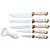 Kit Jogo De Facas Aço Inox Cozinha 6 Peças BAZIK WU-343 - Imagem 1