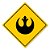 Placa Decorativa Star Wars Aliança Rebelde 30 x 30 cm - Imagem 1