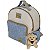 Mochila Maternidade Jeans Miellu Personalizada + Ursinho - Imagem 1