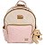 Mochila Maternidade Jeans Rosa Miellu Personalizada + Ursinho - Imagem 2