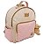 Mochila Maternidade Jeans Rosa Miellu Personalizada + Ursinho - Imagem 3
