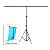 Suporte Para Fundo Infinito Tipo ''T''  1,60X2,00 MT- Aco Inox - Cor Prata Mate - Com Bolsa - Imagem 2