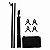 Suporte Para Fundo Infinito Tipo ''T''  1,60X2,00 MT- Aco Inox - Cor Prata Mate - Com Bolsa - Imagem 3