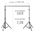 Kit Fundo Infinito 2 Tripés + Barra para Fundo de Papel 2,80 x 3MTS - BJJ-10 - Imagem 2