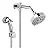 Chuveiro Luxor Cromado 5 Funções Com Ducha Manual e Desviador - Imagem 1