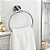 Porta Toalha Argola Metal Cromado Redondo Parede Inox - Imagem 4