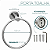 Porta Toalha Argola Metal Cromado Redondo Parede Inox - Imagem 3