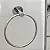 Porta Toalha Argola Metal Cromado Redondo Parede Inox - Imagem 6