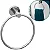 Porta Toalha Argola Metal Cromado Redondo Parede Inox - Imagem 1