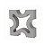 Elemento Vazado Cobogó 4 Pontas 24,5 x 24,5 x 6 cm - Concreto Natural / m2 - Imagem 1