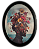 Gravura Oval - Homem Flores - Imagem 1