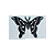 Azulejo 10x15cm - Borboleta P&B - Imagem 1