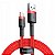 Cabo para iPhone Baseus Cafule 2.4A 1 Metro Reforçado Vermelho - Imagem 1